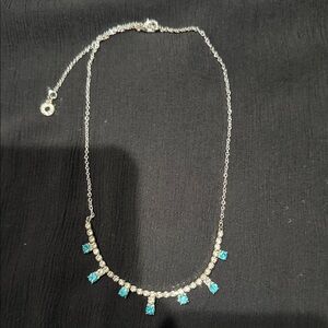 Elegant Silver and Blue Necklace